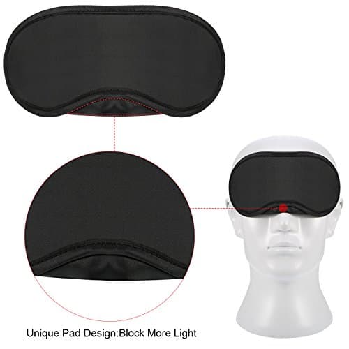 20 Pack Blindfold Eye Mask for Sleep Game Travel with Nose Pad (Black) — view 2