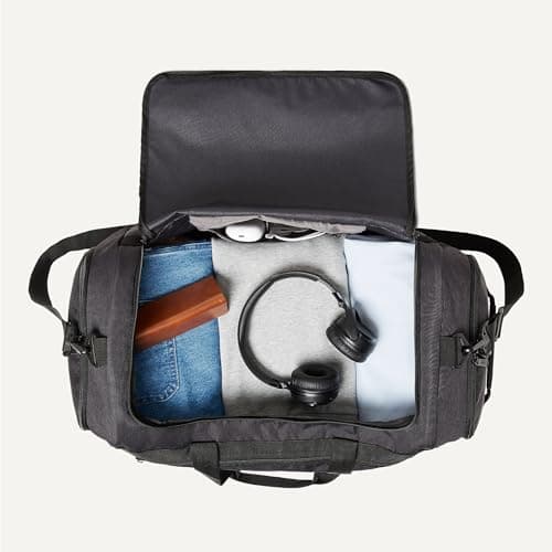 Amazon Essentials Lightweight Travel Duffel Bag with Wet Pocket and Shoe Compartment, 25” (63.5cm), Black — view 4