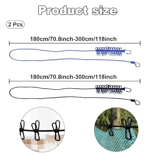 XINGSUI 2 Pcs Travel Washing Line,Portable Clothesline,for balcony,outdoors — view 2