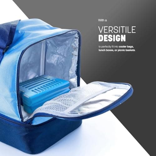 Reusable Ice Packs Long Lasting Cooling Blocks for Cool Bags & Lunch Boxes Leak Resistant Freezer Packs Travel Picnic Camping Food Storage Cooler Accessories (4 Pack) — view 4