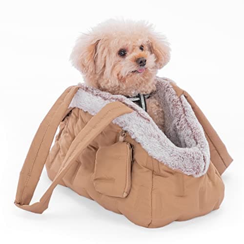 A 4 Pet Dog Carrier Handbag, Sling Bag, for Small Dogs, 40x20x24 cm, Khaki