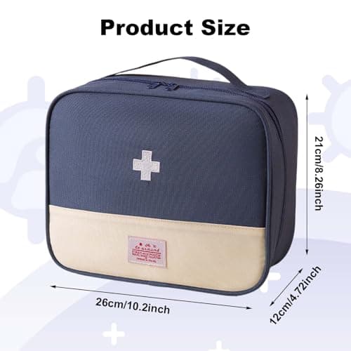 Disnace Travel Medicine Bag, Portable Mini First Aid Kit, Empty First Aid kit, Medical Kits Empty Bag, Travel Mini First Aid Pouch, Medicine Storage Bag for Camping & Home First Aid Kits — view 2
