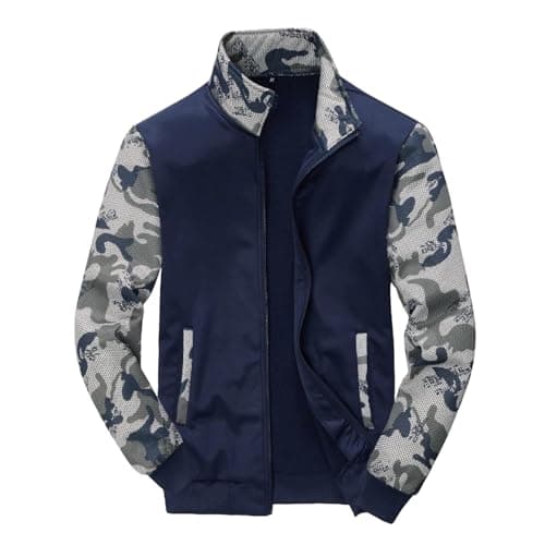 Mens Camo Jacket Tracksuit Military Sportswear Joggers Street Outfit — view 3