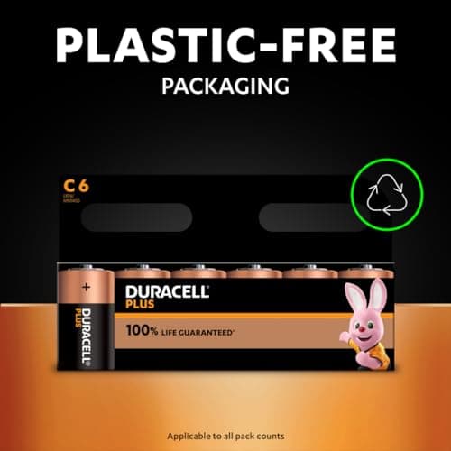4X Duracell C Plus (1 Blister Pack of 4 Batteries) 4 Batteries (LR14/MN1400/HALF TORCH/BABY 1.5V) — view 6