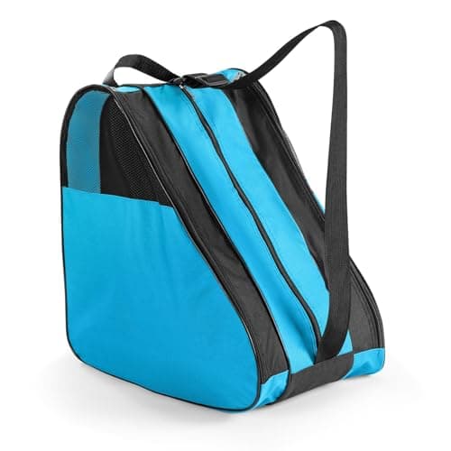 YEENAIV Skating Shoes Carry Bags Roller Skate Bag, Oxford Ice Skates Storage Bag for Kids & Adults, Unisex Adults Ice & Skate Bag Ii Fabric and Beach with Adjustable Shoulder Strap (Blue)