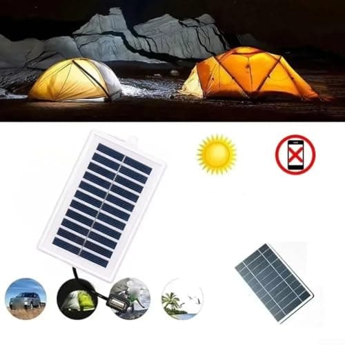 Portable Solar Charger 2W 5V with USB Output for Outdoor Travel and Camping, Lightweight ABS Solar Panel for Charging Small Devices, Weather-Resistant Compact Design in Shown Color(2PCS) — view 6
