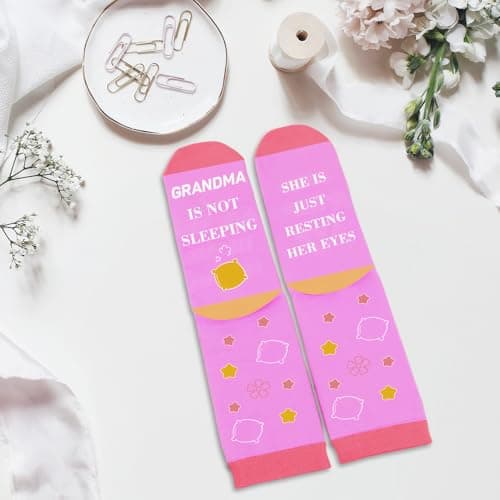 Best Grandma Mothers Day Birthday Gifts Heartwarming Christmas Thanksgiving Anniversary Retirement Presents for Grandma Granny Grandmother Mum from Grandchildren Novelty Stocking fillers Socks — view 3