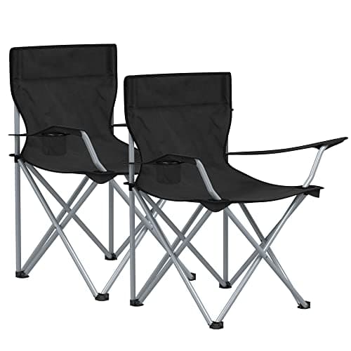 SONGMICS Set of 2 Folding Camping Chairs, Portable, 120 kg Capacity
