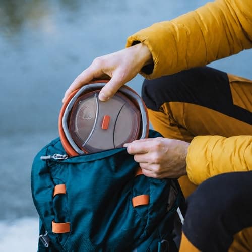 CAMPWOLF HEX Collapsible Camping Kettle 1L, Foldable Silicone Kettle with Stainless Steel Base, BPA Free Portable Backpacking Tea Pot for Hiking & Outdoor Cooking (Terracotta) — view 4