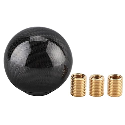 Tbest Universal Manual Gear Knob Carbon Fiber Shifter (Black) — view 2
