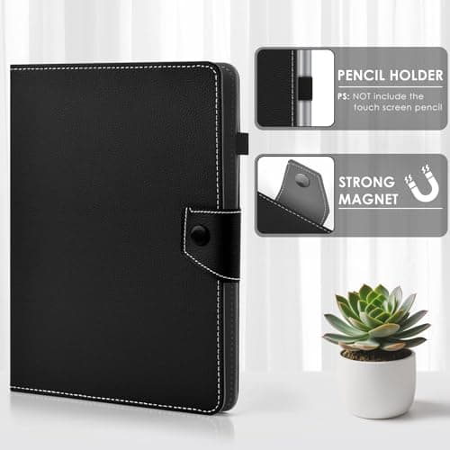 KATUMO Folio Leather Universal Case for 9.6-11 Inch Tablet, Black — view 6