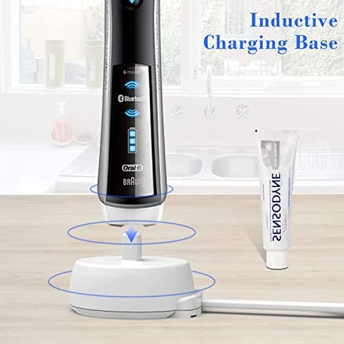 Electric Toothbrush Replacement Charger Base Compatible with Oral B iO3 iO4 iO5 iO6 PRO/DB Series Inductive Charging Base Portable Waterproof Power Cord Environmental ABS Model 3757 for Travel — view 5