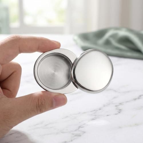 HOMOCONO Solid Perfume Travel Case with Rotation Lid, Aluminium Alloy Shell Shape Cosmetic Jar, 3g Balm Capacity, Lightweight Durability, Airtight Seal for Daily Commutes and Vanity Setups, — view 5