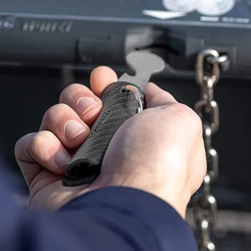 DONBOLSO Key Organizer Colt I Compact Keychain with Shopping Trolley Token and Bottle Opener I Leather Keyring holds 1-6 Keys I Carbon Fibre — view 6