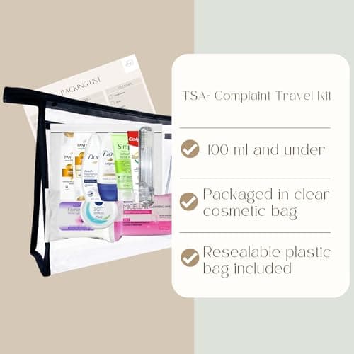 Travel Toiletries Set for Women –13-Piece Mini Toiletries, TSA Approved, Leak-Proof Travel Bag, Travel Toiletry for Holiday or Hospital Over Night Stay — view 4