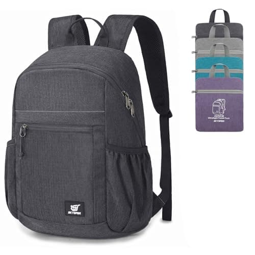 SKYSPER Small Anti Theft Hiking Backpack for Ladies Men, 20L RFID Packable Travel Daypack for Europe Trips Daily Commute, Lightweight Foldable Rucksack for Walking Daytrip Airport