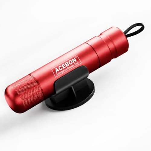 ACEBON Car Safety Hammer, 2-in-1 Window Breaker and Seat Belt Cutter 