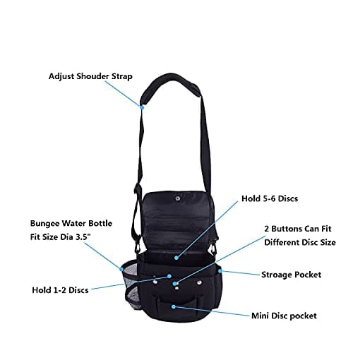 Crown ME Disc Golf Starter Kit - Includes 1 Bag with Bottle Holder and Accessory Pocket, 2 Drivers, 2 Mid-Range Discs, 2 Putters, 1 Mini Disc Marker and 1 Towel — view 5