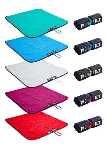 Two Bare Feet Portable Changing Mat for Surfing, Swimming, SUP & Watersports – Waterproof, Soft Sherpa Fleece, Roll-Up Design for Easy Travel & Outdoor Sports (Navy/Teal)
