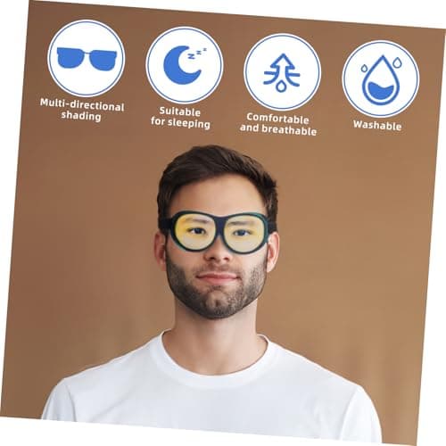 3D Funny Sleep Mask Black Polyester Breathable Eye Shade — view 3