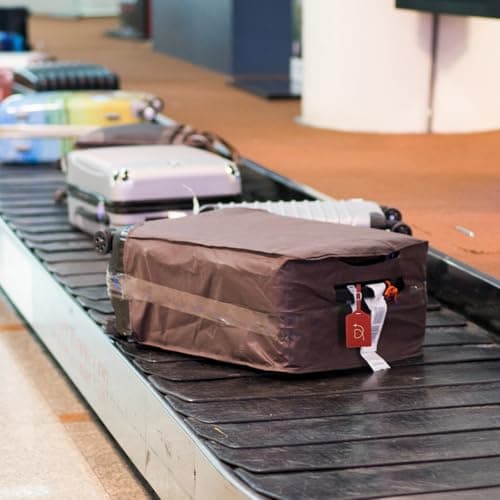 PATIKIL Suitcase Luggage Tags, Pink Heart Leather Name Tags Airplane Bag Accessories Travel Essentials for Flying Hotel Check in Luggage Bags Men Women, 1 Pcs — view 4