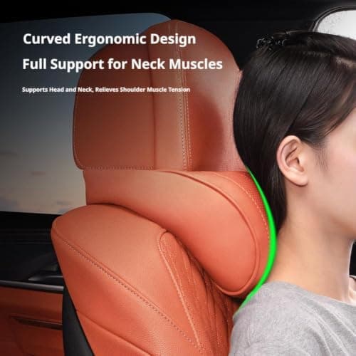 Universal Memory Foam Car Headrest Neck Pillow, Car Neck Pillow for Driving, Ergonomic Necks Support Auto Seat Cushion for Long Road Trips, Relieve Driving Fatigue — view 6