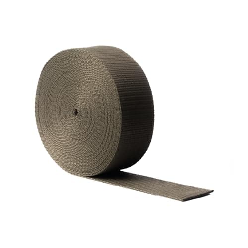 Realm Heavy Duty Polypropylene Webbing Strap Tape for Backpacks, Rucksack, Luggage/Cargo Strapping, Luggage, 1 Metre, 3 Metre (Khaki, 50mm - 3 Metre)