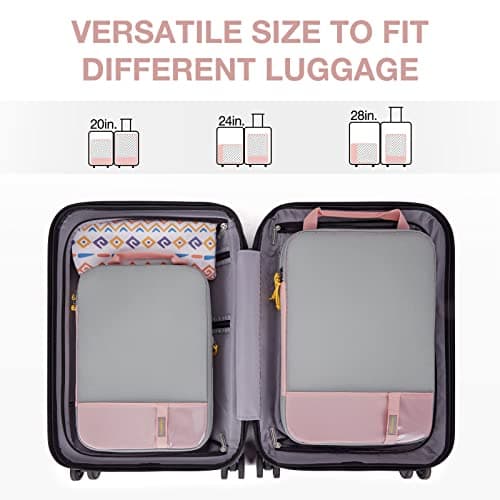 BAGSMART 2pcs Compression Travel Packing Cubes for Suitcases Backpack — view 3