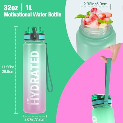 Sahara Sailor Water Bottle 1L, Leakproof Tritan Bottle with Time Marker — view 5