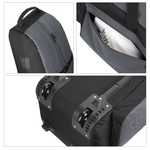 TurnWay Foldable Golf Travel Bag Flight with Wheels — view 6