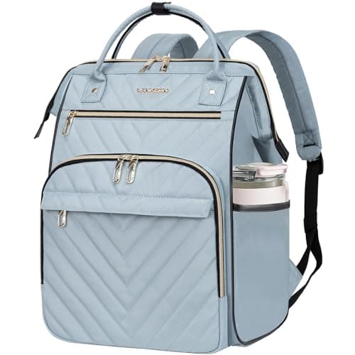 VANKEAN Laptop Backpack Women, 17.3 Inch Backpacks College Work Light Blue