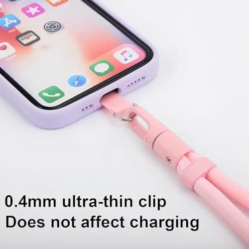 VOAVIA Phone Lanyard,Anti Theft Phone Strap & Wrist Strap for Mobile Ph/one,Hand Wrist Strap with Tether Tabs for Smartphone,Adjustable Security Wristlet for Phones, Cases, Cameras, Keys, Bags（PINK） — view 5