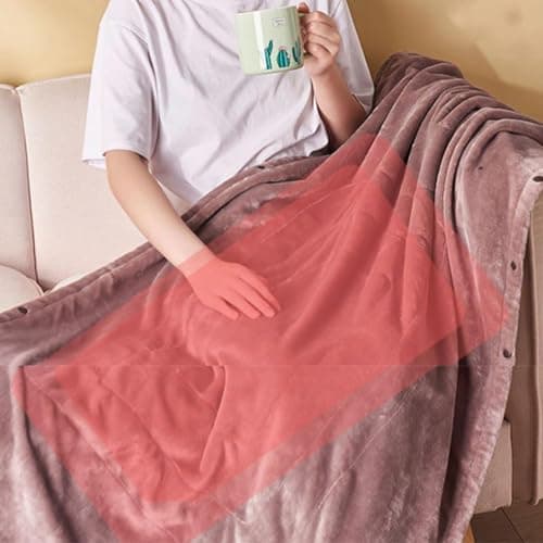 Cordless Heated Blanket,USB Rechargeable Cordless Heated Blanket, Portable USB Powered H-eated B-lanket,H-eated Throw B-lanket,Washable Electric Throw,For Family,Nap,Travel — view 4