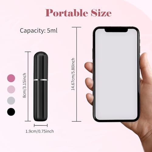 OBSGUMU 4pcs Mini Perfume Travel Bottle, Perfume Atomiser Refillable, 5ML Spray Bottles, Portable for Travel Holiday Women Man — view 3