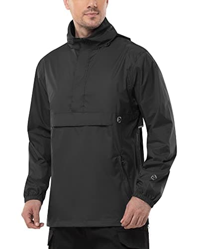 Outdoor Ventures Men's Waterproof Rain Jacket Packable Hooded Pullover — view 2