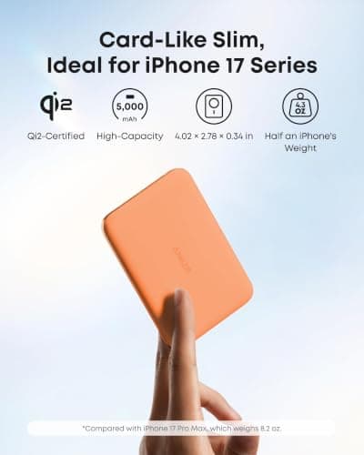 Anker Nano Magnetic Power Bank, 5,000mAh Qi2-Certified 15W Portable Charger — view 3