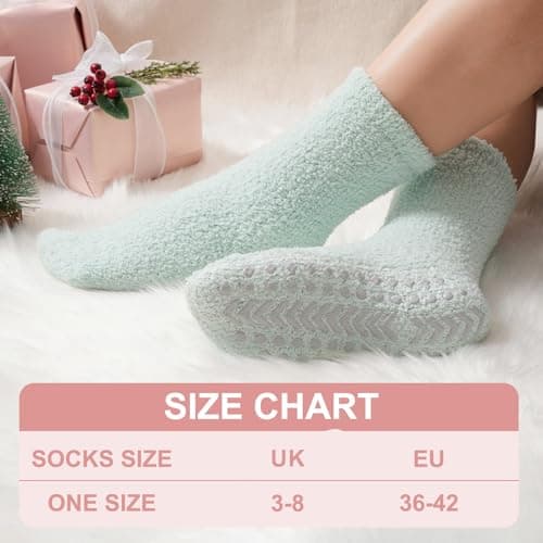 Caldodo Women's Fluffy Slipper Socks, Winter Warm Bed Socks for Ladies — view 6