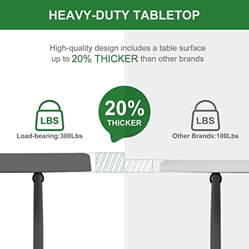 Rainberg 6ft Heavy Duty Plastic Folding Table for Picnic, Camping, Garden, Outdoor Dining, BBQ (Grey, 180cm x 75cm) — view 5