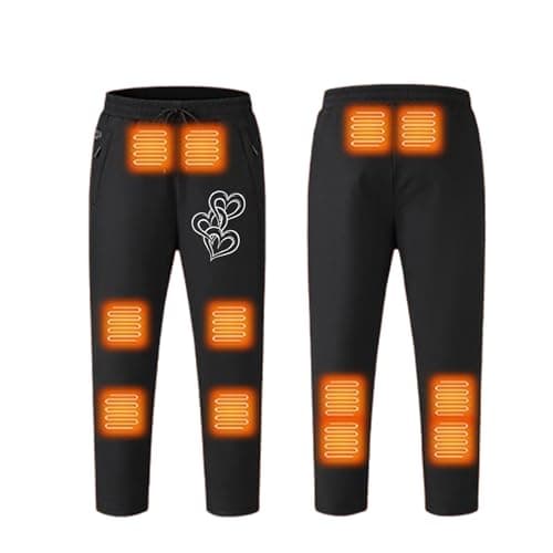 Men Women Heated Trousers UK Clearance Electric Heated Sweatpants with 10 Heating Zones USB Rechargeable Heated Pants Unisex Heating Trouser Thermal Heated Leggings Outdoor Travel Camping Hiking