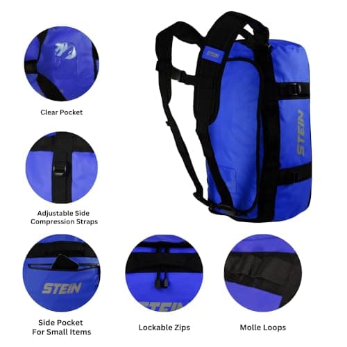 Heavy Duty Kit Bag 90L Blue – PVC Tarpaulin Water-Repellent Holdall for Professional Work & Travel – STEIN Metro — view 3
