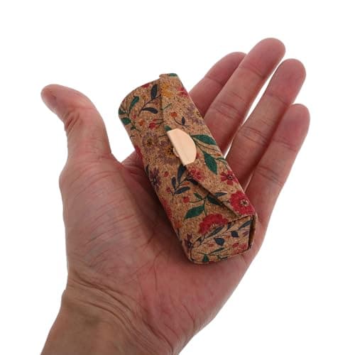 Lipstick Holder Case with Mirror, Cork Travel Makeup Organizer — view 4