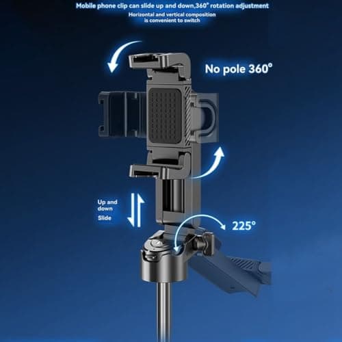 Xuzxinze Selfie Stick Tripod for Travel with Adjustable 4-Section Pole — view 6
