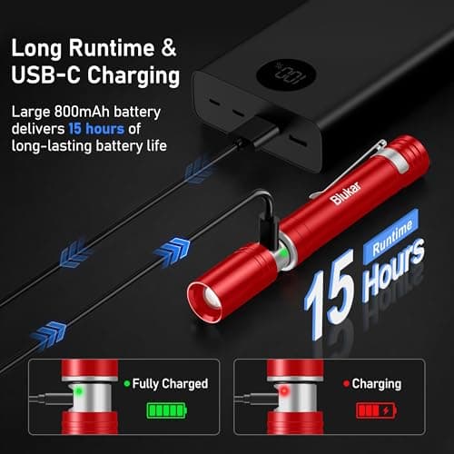 Blukar Mini Pen Torch Rechargeable-Super Bright Penlight with Pocket Clip — view 6