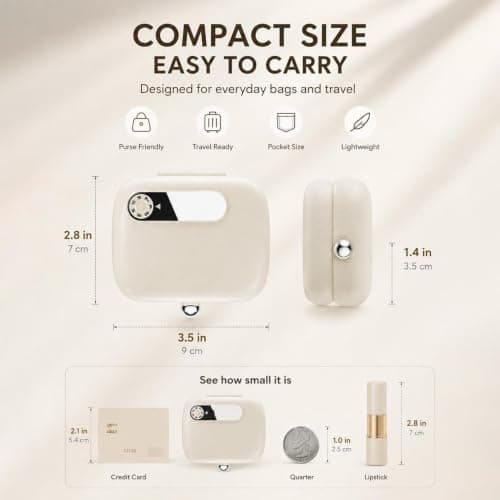 Portable Pill Case 7 Compartments Storage Organizer Box with Reminder — view 6