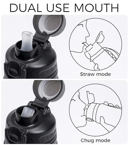 TakeToday collapsible water bottle (Black) — view 4