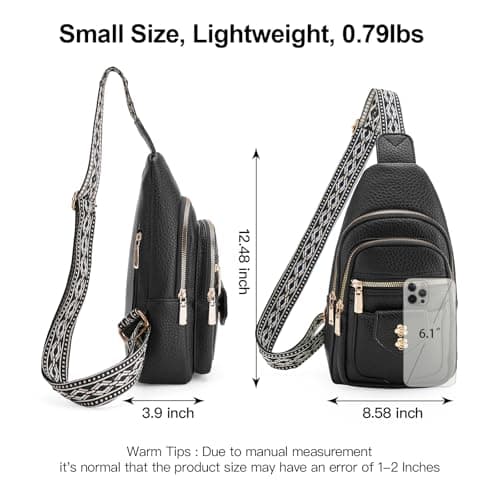 GAEKEAO Sling Bag Crossbody Bags for Women Vegan Leather Fanny Pack Chest Travel Anti Theft Purse Shoulder Bag Handbags Gifts — view 4