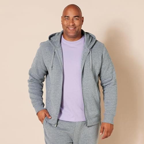 Amazon Essentials Men's Sweatshirt, Grey (light heather), Medium — view 6