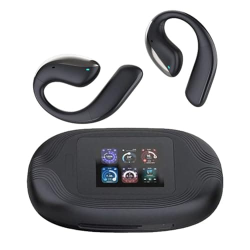 Micool Touch Screen Earbuds Wireless Bluetooth 5.4, Open Ear Earbuds with Screen, TWS Bluetooth Touchscreen Earbuds, Noise Cancelling Open Ear Headphones, Long Battery Life