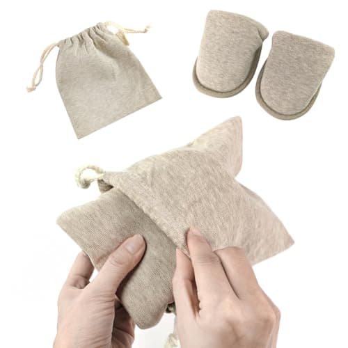 EQLEF Travel Slipper for Women and Men with Storage Bag, 1 Pair Outdoor Foldable Portable Non-Disposable Spa Slippers(Beige, UK Footwear Size System, Adult, Women, Numeric Range, Medium, 3.5, 5) — view 6