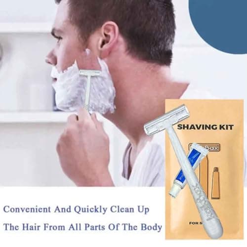 Generic Disposable Razor Kit; 10Pack Individually Wrapped Travel Disposable Razors With Shave Cream; Unisex; White, Black; Women; Travelers, Busy Individuals — view 6